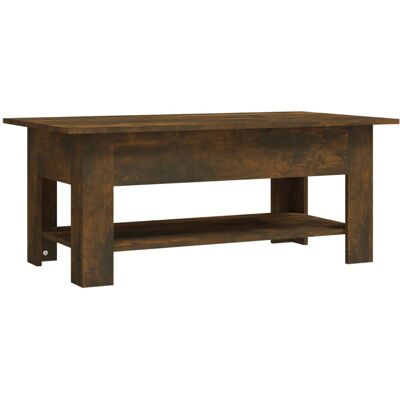 vidaXL Smoked Oak Coffee Table - Engineered Wood - 102x55x42 cm vidaXL Smoked Oak Coffee Table - Engineered Wood - 102x55x42 cm