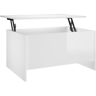 vidaXL - Coffee Table - High Gloss White - Coffee Table vidaXL - Coffee Table - High Gloss White - Coffee Table