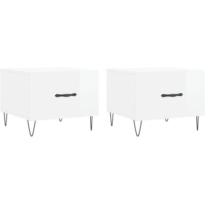 vidaXL White High Gloss Coffee Table 50x50x40 cm - Coffee Table vidaXL White High Gloss Coffee Table 50x50x40 cm - Coffee Table