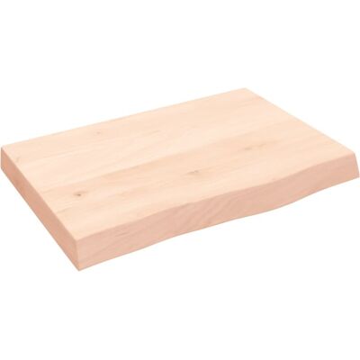 vidaXL Wooden Table Top - Solid Oak - Unfinished - 60x40cm vidaXL Wooden Table Top - Solid Oak - Unfinished - 60x40cm