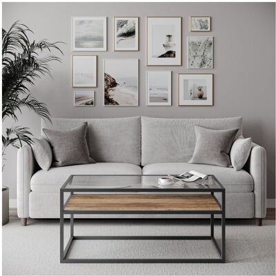 URBN Living - Rustic Oak - Glass Display Top URBN Living - Rustic Oak - Glass Display Top