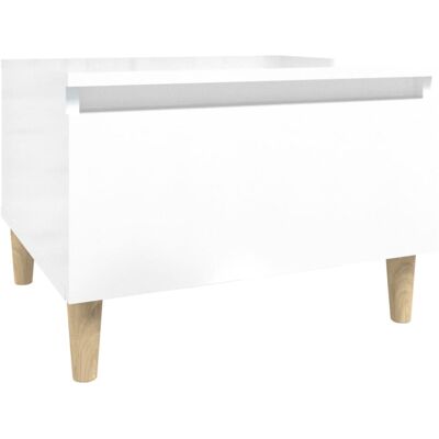 vidaXL White High Gloss Side Table - Side Table vidaXL White High Gloss Side Table - Side Table