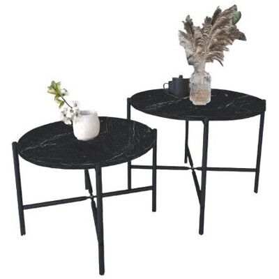 URBN Living - Round Nesting - Black Marble - Table URBN Living - Round Nesting - Black Marble - Table