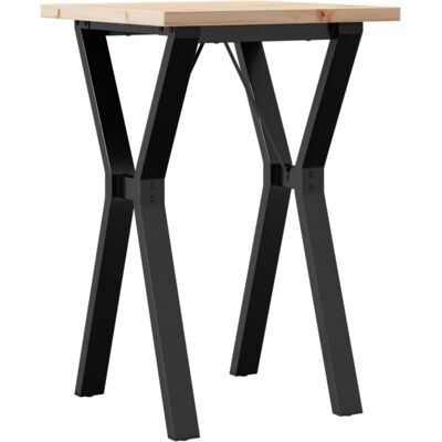 vidaXL Dining Table Y-Frame Solid Wood Pine and Steel - Dining Table vidaXL Dining Table Y-Frame Solid Wood Pine and Steel - Dining Table