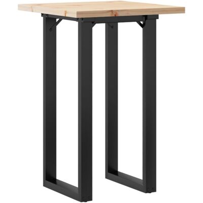 vidaXL Dining Table O-Frame Solid Wood Pine and Cast Iron - Dining Table vidaXL Dining Table O-Frame Solid Wood Pine and Cast Iron - Dining Table