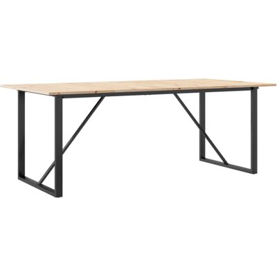 vidaXL - Dining Table with Solid Pine and Iron - 200x100x75 cm vidaXL - Dining Table with Solid Pine and Iron - 200x100x75 cm