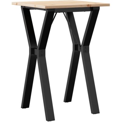 vidaXL Y-Frame Dining Table - Solid Wood - 50x50x75 cm - Brown vidaXL Y-Frame Dining Table - Solid Wood - 50x50x75 cm - Brown