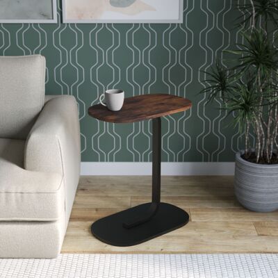 URBN Living - C Shaped Oval - Rustic Brown - Wood - EndTable URBN Living - C Shaped Oval - Rustic Brown - Wood - EndTable