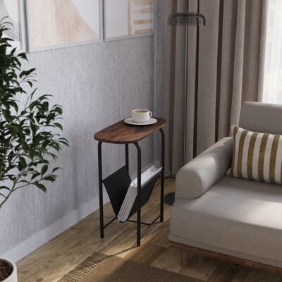 URBN Living - Slim Oval Sofa Side End Table - Rustic Brown URBN Living - Slim Oval Sofa Side End Table - Rustic Brown