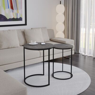 URBN Living - End Table Set - Black Marble Top - End table URBN Living - End Table Set - Black Marble Top - End table