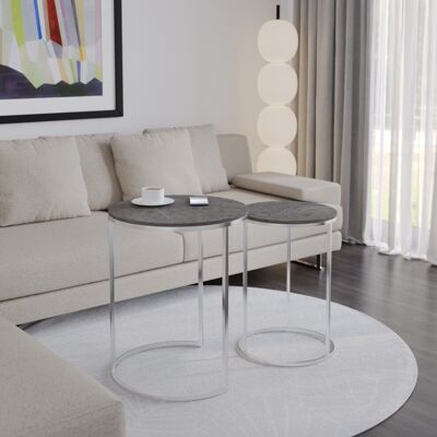 URBN Living - Nest - Black Marble Top - End Tables URBN Living - Nest - Black Marble Top - End Tables