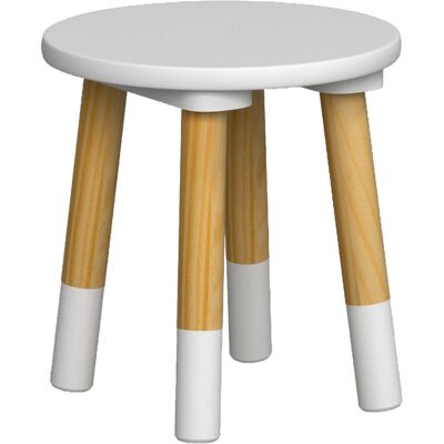 URBN Living - Kids Wooden Stool Round Seat - White - Chair URBN Living - Kids Wooden Stool Round Seat - White - Chair