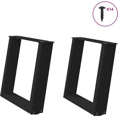 (black, 50 x (42-43) cm) vidaXL Console Table Legs U-Shaped Desk Legs Metal Bar (black, 50 x (42-43) cm) vidaXL Console Table Legs U-Shaped Desk Legs Metal Bar