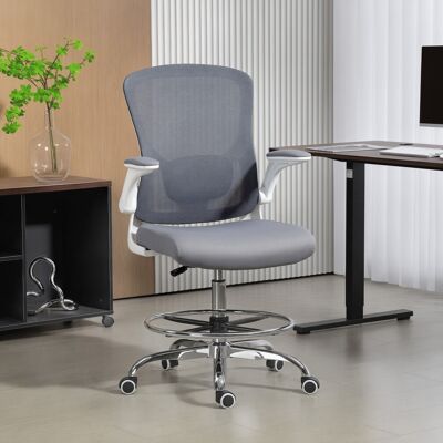 HOMCOM Ergonomic Tall Office Chair, 360 Degree Swivel Task Stool HOMCOM Ergonomic Tall Office Chair, 360 Degree Swivel Task Stool