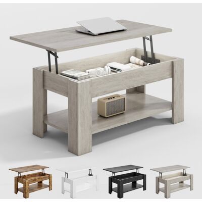 MCC Lift-Top Coffee Table with Hidden Storage & Open Shelf CARTER NATURAL MCC Lift-Top Coffee Table with Hidden Storage & Open Shelf CARTER NATURAL