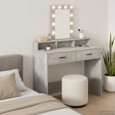 vidaXL Grey Engineered Wood Mirror - 100 x 41 x 140 cm vidaXL Grey Engineered Wood Mirror - 100 x 41 x 140 cm