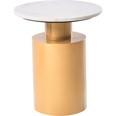 Beliani Ariaga Modern Marble Top Gold Metal Base Side Table Beliani Ariaga Modern Marble Top Gold Metal Base Side Table