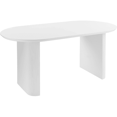 Beliani - Moberly - MDF - White - Dining Table Beliani - Moberly - MDF - White - Dining Table