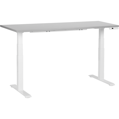 Beliani Electric Adjustable Desk - Grey - 160x72cm - Modern Design Beliani Electric Adjustable Desk - Grey - 160x72cm - Modern Design