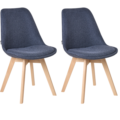 Beliani DAKOTA II Graphite Grey Fabric Dining Chairs - Dining Chairs Beliani DAKOTA II Graphite Grey Fabric Dining Chairs - Dining Chairs