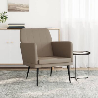 VidaXL Armchair - Artificial Leather Cappuccino - Stable & Comfortable VidaXL Armchair - Artificial Leather Cappuccino - Stable & Comfortable