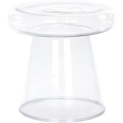 Beliani Side Table - Transparent Glass Accent End Table - Side Table Beliani Side Table - Transparent Glass Accent End Table - Side Table