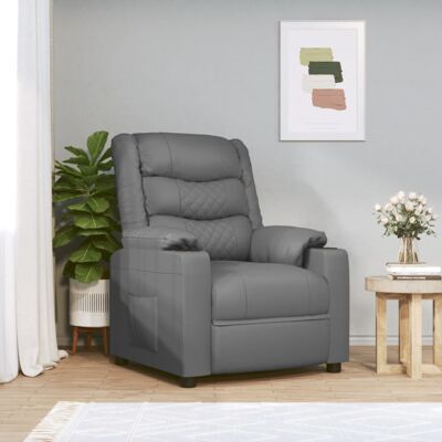 VIDAXL Gray Recliner Armchair - Recliner Armchair VIDAXL Gray Recliner Armchair - Recliner Armchair