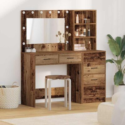 vidaXL Set von 2 Altes Holz Holz Altes Holz Rustikales Highboard Brown - Highboard vidaXL Set von 2 Altes Holz Holz Altes Holz Rustikales Highboard Brown - Highboard