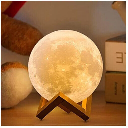 Moon Lamp ACED LED Lighting 3D Printed 16 Colors Moon Light 15cm with Remote & T