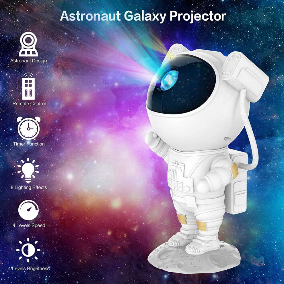 SinoDragon Astronaut LED Galaxy Projector Starry Sky Night Light, Table Lamp Toys