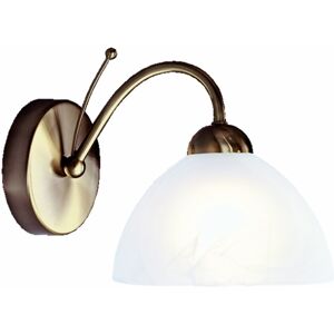 Searchlight Antique Brass Single Wall Light With Alabaster Glass Searchlight Antique Brass Single Wall Light With Alabaster Glass