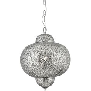 Searchlight Moroccan Ceiling Pendant Shiny Nickel - E27 - 60W Searchlight Moroccan Ceiling Pendant Shiny Nickel - E27 - 60W