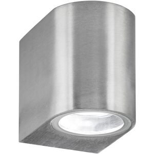 Searchlight Outdoor Wall Light - Satin Silver, GU10, IP44 Searchlight Outdoor Wall Light - Satin Silver, GU10, IP44