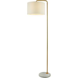 Searchlight Gallow Single Light Floor Lamp - Gold, White, Marble Base Searchlight Gallow Single Light Floor Lamp - Gold, White, Marble Base