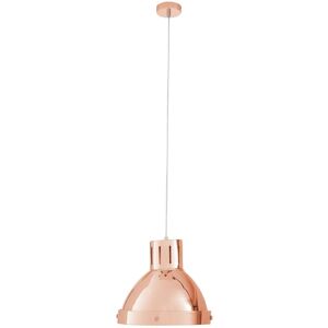Premier Housewares Jasper Pendant Light Single Shade Copper and chrome finish Premier Housewares Jasper Pendant Light Single Shade Copper and chrome finish