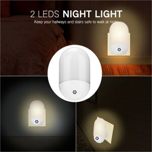 Unbranded Automatic 2 LED Sensor Night Light Wall Plug In Warm Dusk to Dawn Unbranded Automatic 2 LED Sensor Night Light Wall Plug In Warm Dusk to Dawn