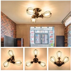 STOEX (Rust) Industrial Ceiling Lights Chandeliers Semi-Flush Mount Wall Ceiling Lamp STOEX (Rust) Industrial Ceiling Lights Chandeliers Semi-Flush Mount Wall Ceiling Lamp