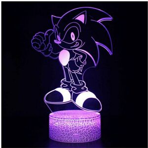 Unbranded (Cartoon Character #1) 3D LED Lamp Night Light Acrylic Sonic Hedgehog Touch Tabl Unbranded (Cartoon Character #1) 3D LED Lamp Night Light Acrylic Sonic Hedgehog Touch Tabl