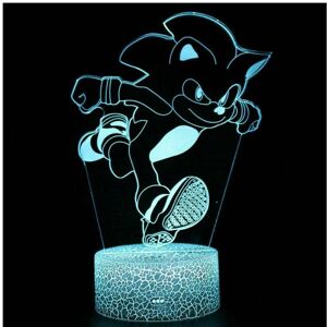 Unbranded (Cartoon Character #2) 3D SONIC SEGA HEDGEHOG LED Lamp Night Light 7 Colour Touc Unbranded (Cartoon Character #2) 3D SONIC SEGA HEDGEHOG LED Lamp Night Light 7 Colour Touc