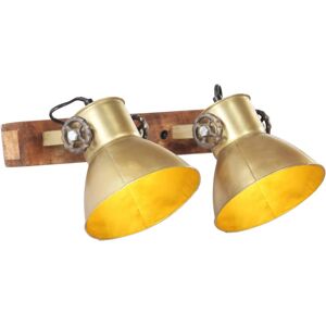 vidaXL Brass Industrial Wall Lamp - E27, 45x25 cm, Brass, 2 Shades - Wall Lamp vidaXL Brass Industrial Wall Lamp - E27, 45x25 cm, Brass, 2 Shades - Wall Lamp