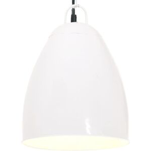 vidaXL E27 Industrial Hanging Lamp - White - 32cm vidaXL E27 Industrial Hanging Lamp - White - 32cm