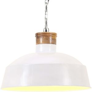 vidaXL Industrial Hanging Lamp - 58cm White E27 Pendant Light vidaXL Industrial Hanging Lamp - 58cm White E27 Pendant Light
