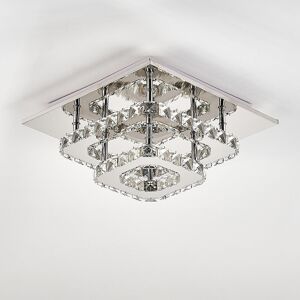 Living And Home (30cm 2 Level-Square, Cool White) Modern LED Ceiling Light Crystal Flush Chandel Living And Home (30cm 2 Level-Square, Cool White) Modern LED Ceiling Light Crystal Flush Chandel