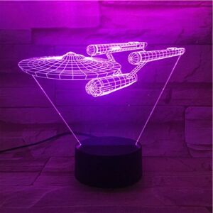 EASTVAPS 3D Small Night Light Star Trek Spaceship Led Seven-Color Lights EASTVAPS 3D Small Night Light Star Trek Spaceship Led Seven-Color Lights