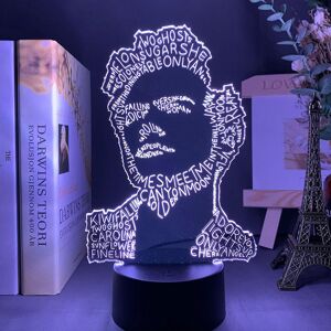 Unbranded (DMD-8273) 3D Night Light Harry Styles lamp Gift Fans Bedroom Decor Unbranded (DMD-8273) 3D Night Light Harry Styles lamp Gift Fans Bedroom Decor