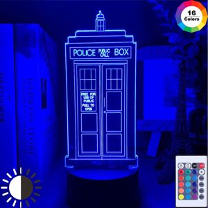 Unbranded 3D Optical Led Night Light Lamp Doctor Who Call Box light Unbranded 3D Optical Led Night Light Lamp Doctor Who Call Box light