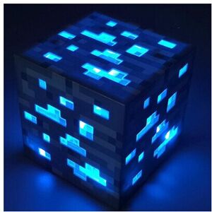 ZHIKE (Blue Ore Lights) Mine craft Light Up Mountable Wall Night Torch Lamp Creeper Ki ZHIKE (Blue Ore Lights) Mine craft Light Up Mountable Wall Night Torch Lamp Creeper Ki