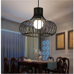 STOEX Antique Ceiling Light Metal Cage Pendant Lamp Retro Industrial Hanging Light Vin STOEX Antique Ceiling Light Metal Cage Pendant Lamp Retro Industrial Hanging Light Vin