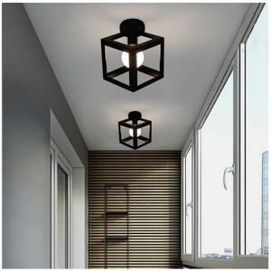 STOEX 2PCS Cube Retro Chandelier Black Antique Vintage Ceiling Lamp Iron Metal Ceiling STOEX 2PCS Cube Retro Chandelier Black Antique Vintage Ceiling Lamp Iron Metal Ceiling