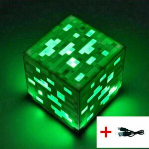 Unbranded (Green) Minecraft LED light Childrens Night Lights Toys Block Lamp Brownstone To Unbranded (Green) Minecraft LED light Childrens Night Lights Toys Block Lamp Brownstone To
